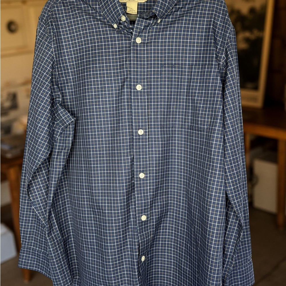 Duluth Trading Blue Plaid Shirt